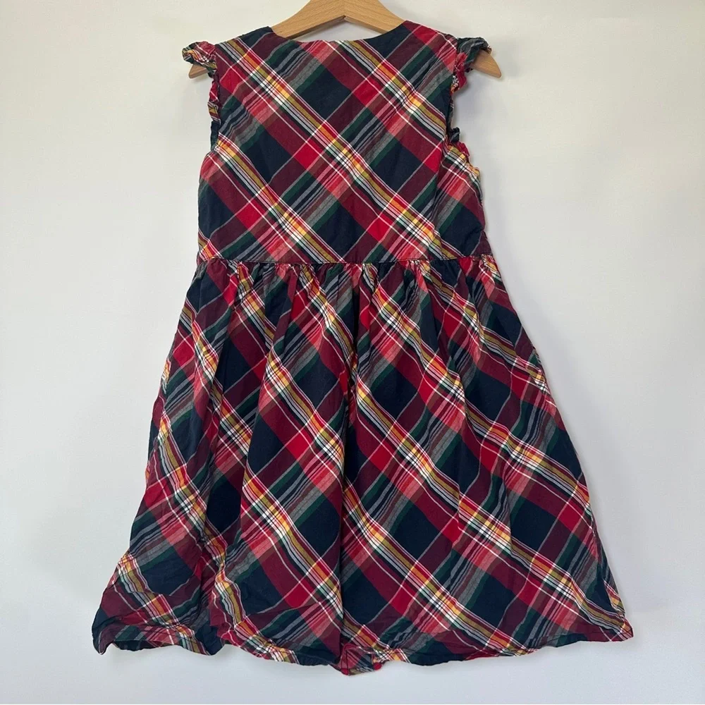 Gymboree Plaid Poplin‎ Babydoll Dress - Apple Orchard - Girls 7 School Apples